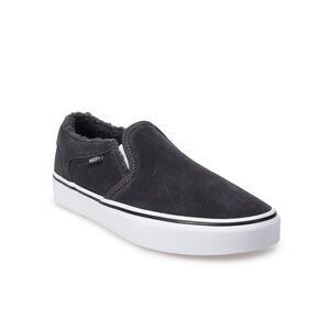 Vans Black Slip-On Sneakers faux fur inside